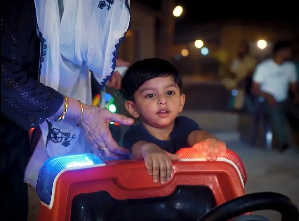 Close up of mini electric car for kids