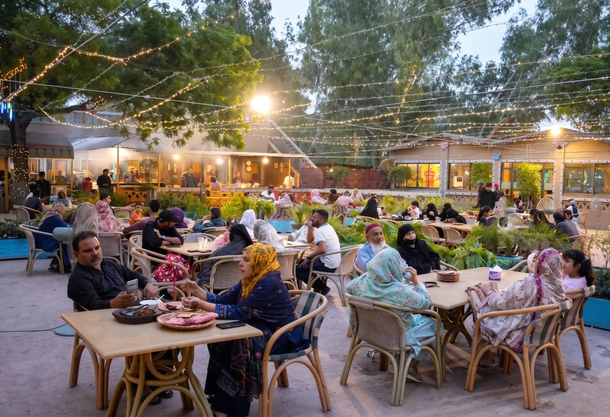 Desi Dhaba sitting, Lahore Organic Village