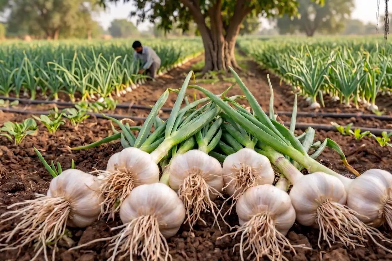 Garlic (Lehsan) at Lahore Organic Village