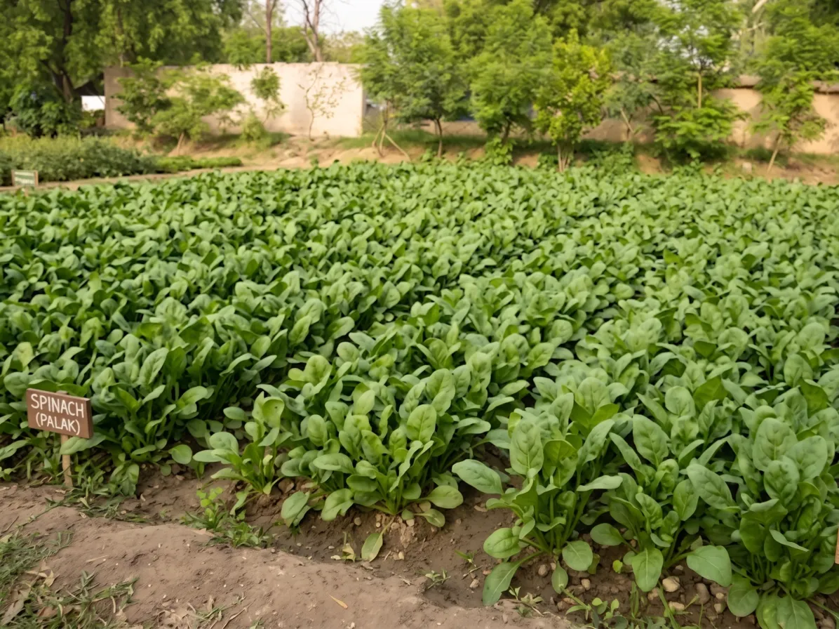 Spinach Palak at Lahore Organic Village