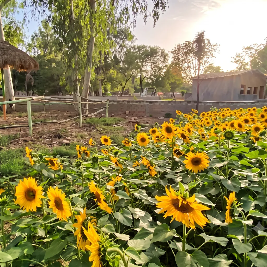 Sunflower Crop at Lahore Organic Village